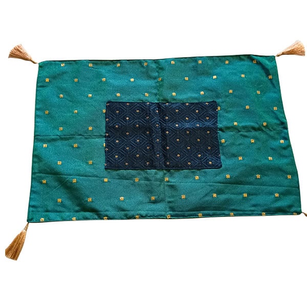 Designer Pooja Aasan|  Morpankhi +Blue Patch| Golden Gonde - Image 3