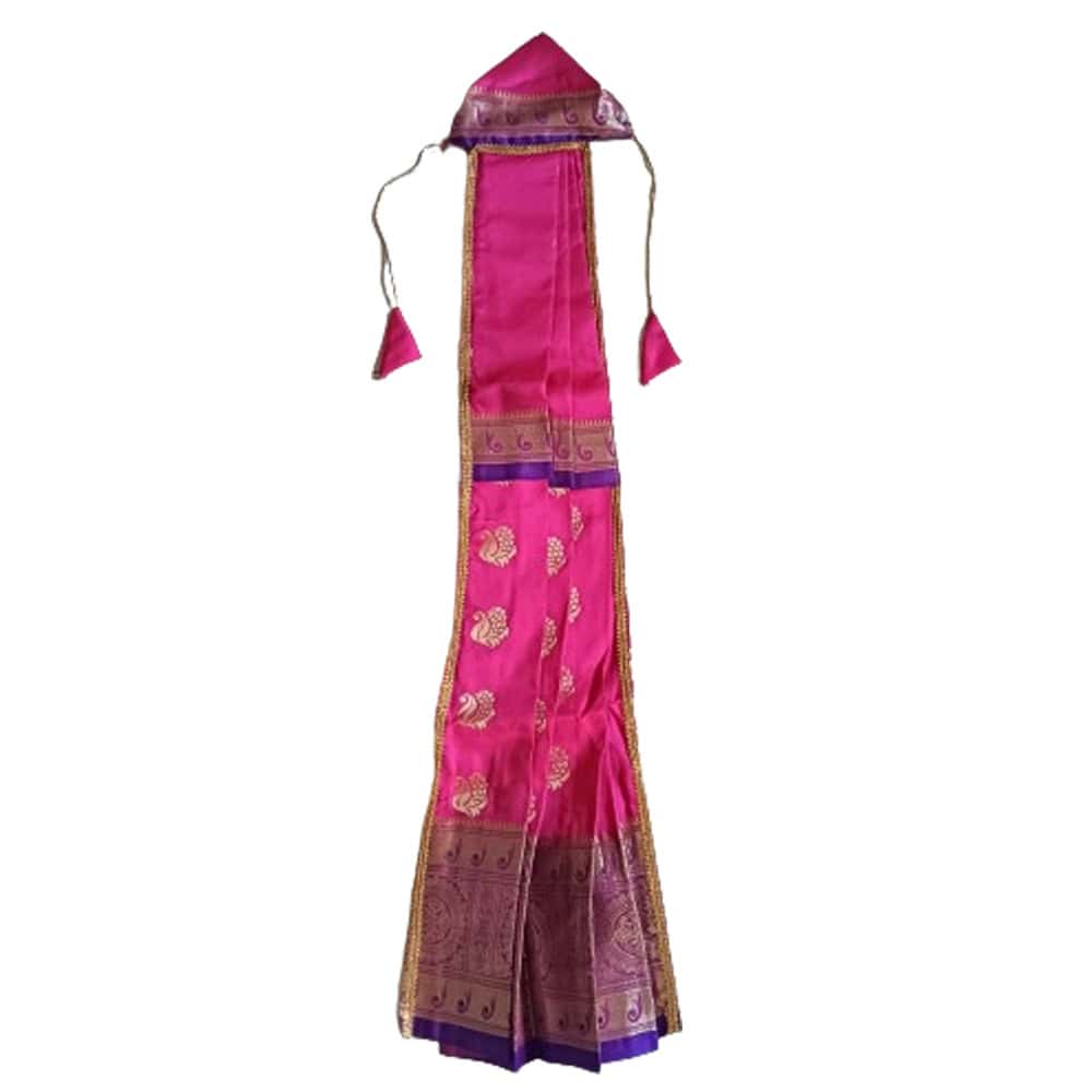 Pink & Purple border Gudhi Vastra