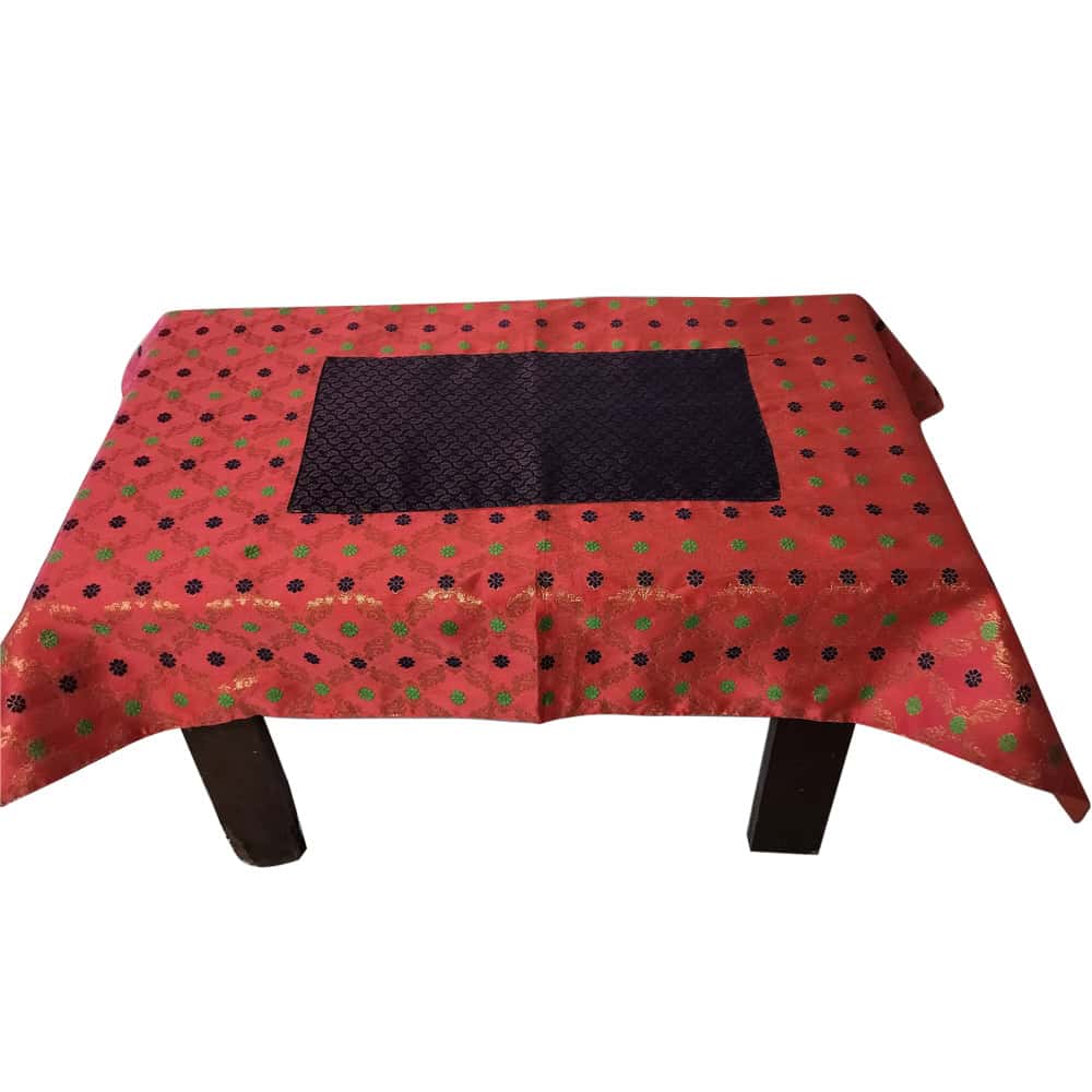 Orange table cloth