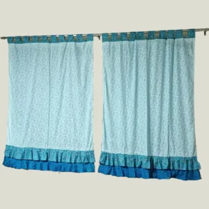 cotton curtains with frills