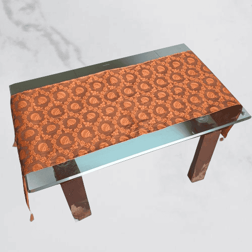 orange table runner