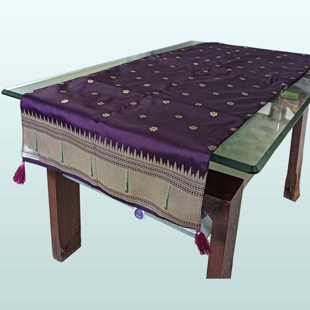 Purple table runner
