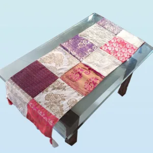 Off white patch work table runner