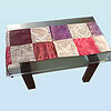 Off white patch work table runner
