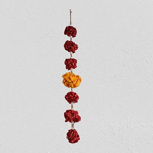 fabric flower wall hanging